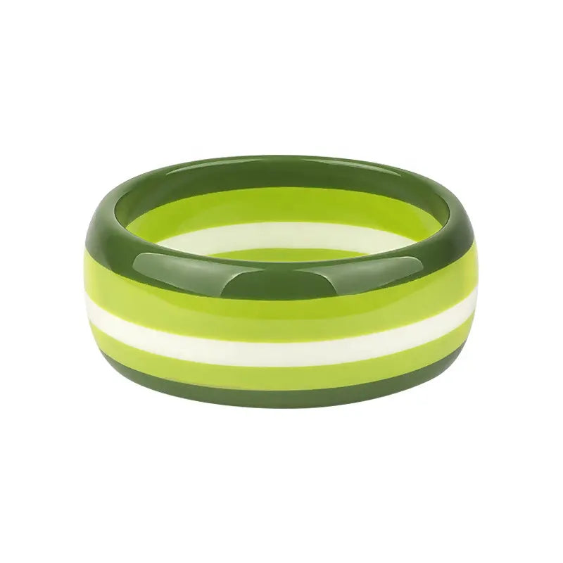 Rainbow Resin Bangle Greens