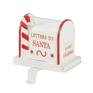 Santa Mail Stocking Holder Metal  13x11cm