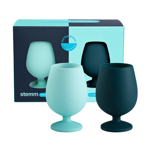 mist + ink | stemm | silicone unbreakable wine glasses