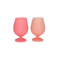 Stemm Silicone Unbreakable Wine Glasses Flamingo & Lotus