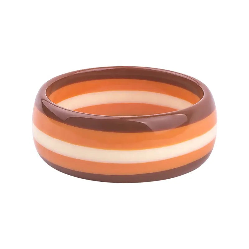 Rainbow Resin Bangle Sunset Orange