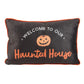 Rectangular Pumpkin Haunted House Cushion