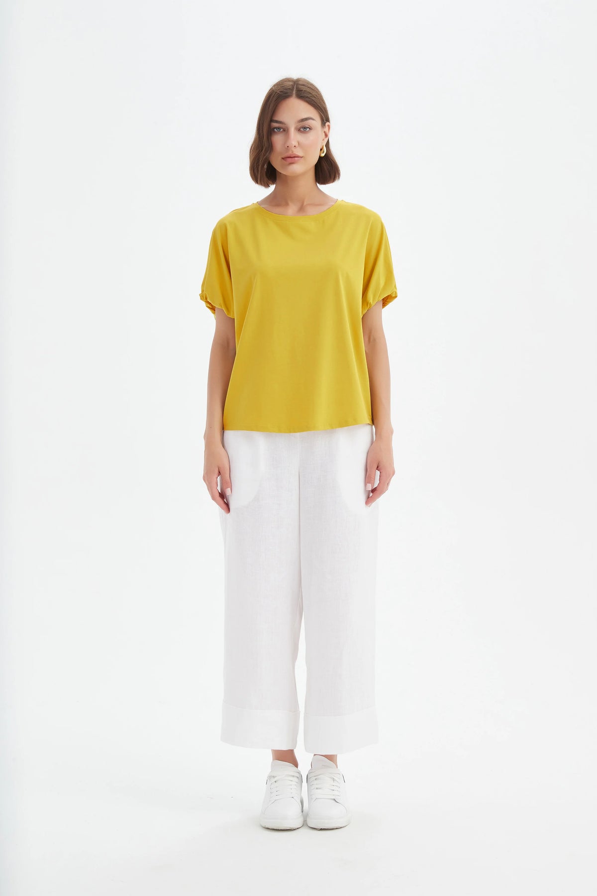 Bubble Sleeve Tee - Sunflower Yellow