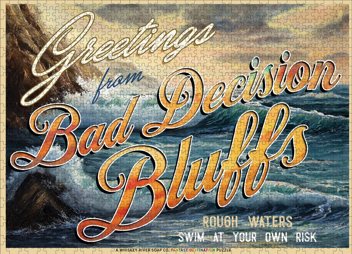 Greetings from Bad Decision Bluffs Puzzle