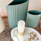 Ripple Oval Vase Moss Medium