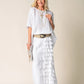 Eve Linen Skirt White