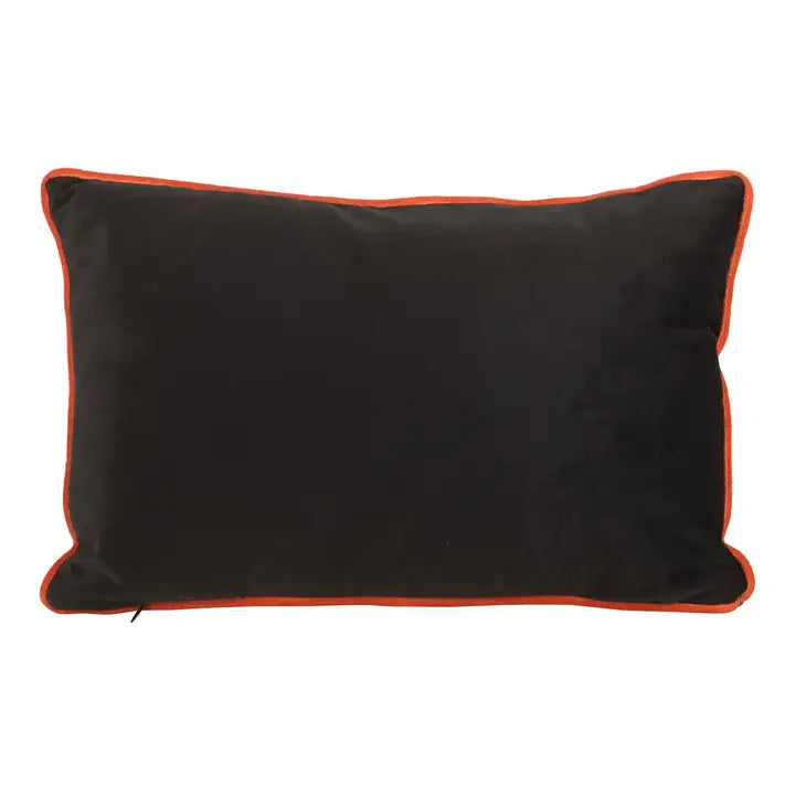 Rectangular Pumpkin Haunted House Cushion