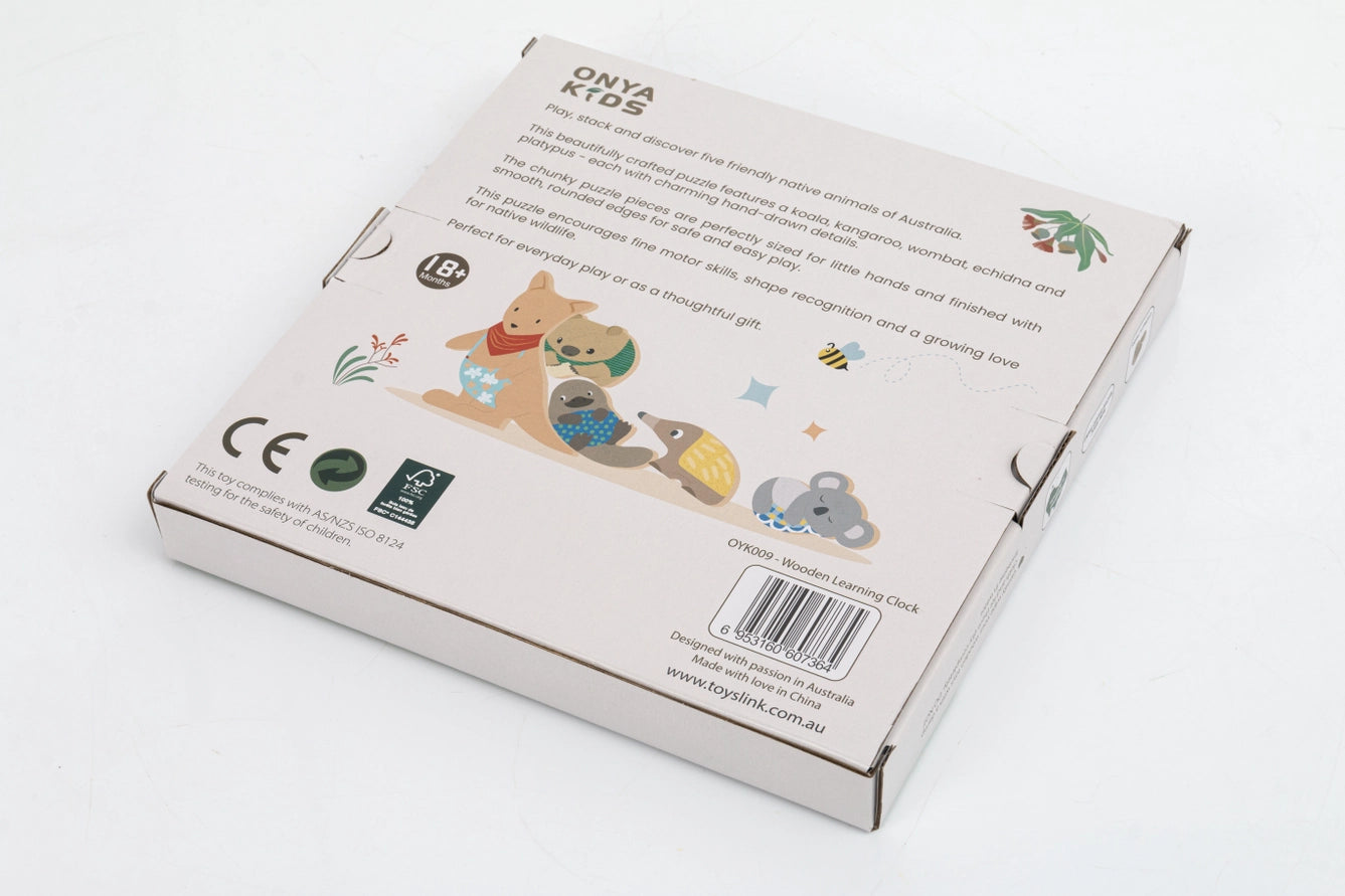 Onya Kids Wooden Aussie Animal Puzzle (Stacking Toy)