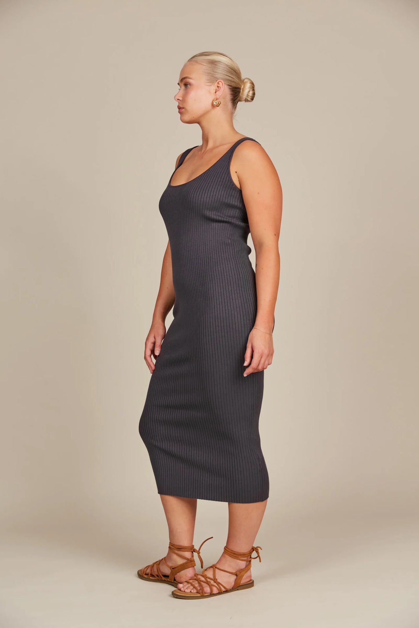 Adele Tank Dress - Graphite