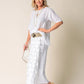 Eve Linen Skirt White