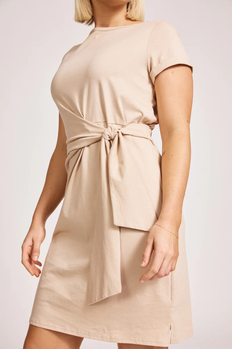 Francia Tie Dress - Stone