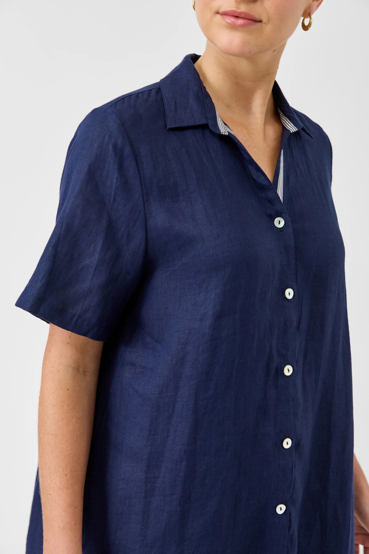 Studio Short Shirt Dress Indigo