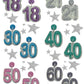 50 Birthday Earrings Silver / Silver