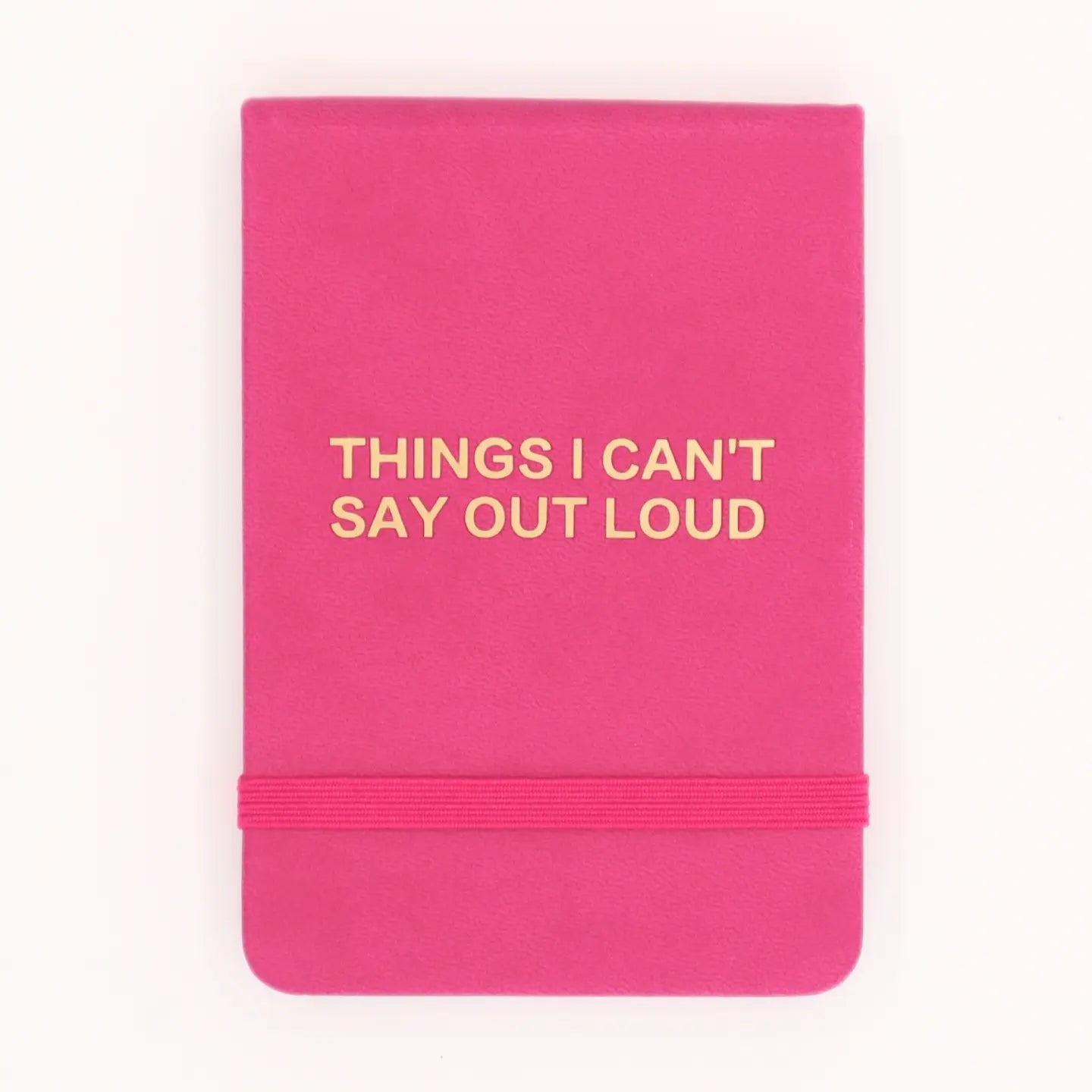 Leatherette Pocket Journal Things I Can’t Say Out Loud Hot Pink