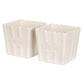 Peggy Small Stoneware Popcorn Bowls 2pcs Set Off Whit