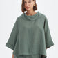 Funnel Neck Boxy Top - Petrol