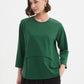 Curved Seam Top - Hunter Green
