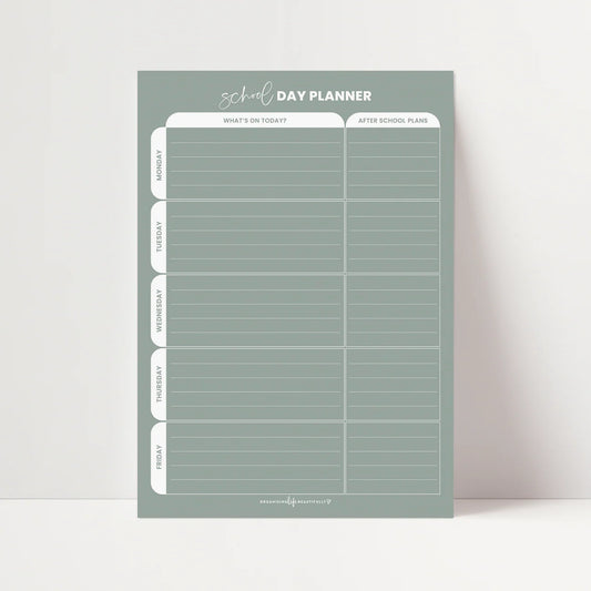 School Day Magnet Planner - Sage