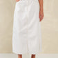 Dalton Denim Skirt White