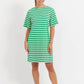 Limon Stripe Tee Dress - Green