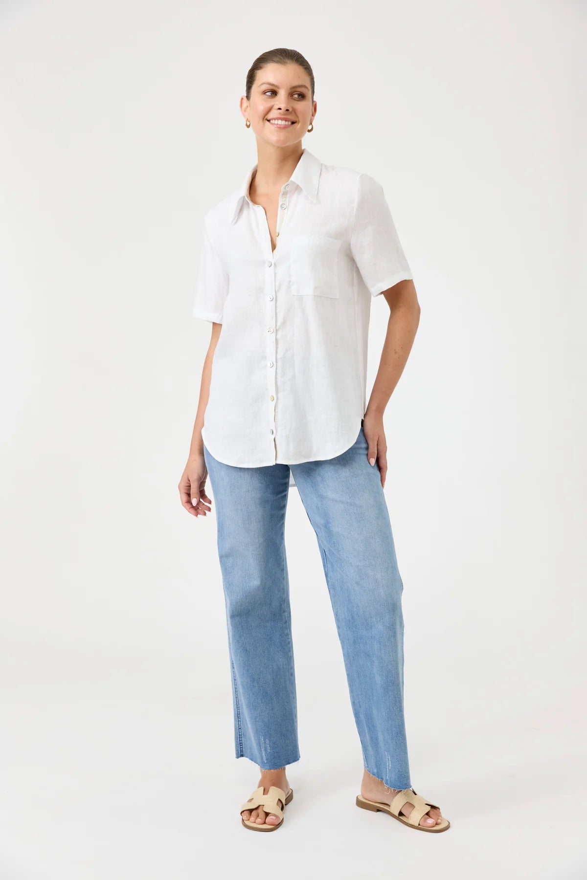 Studio Short Sleeve Shirt White