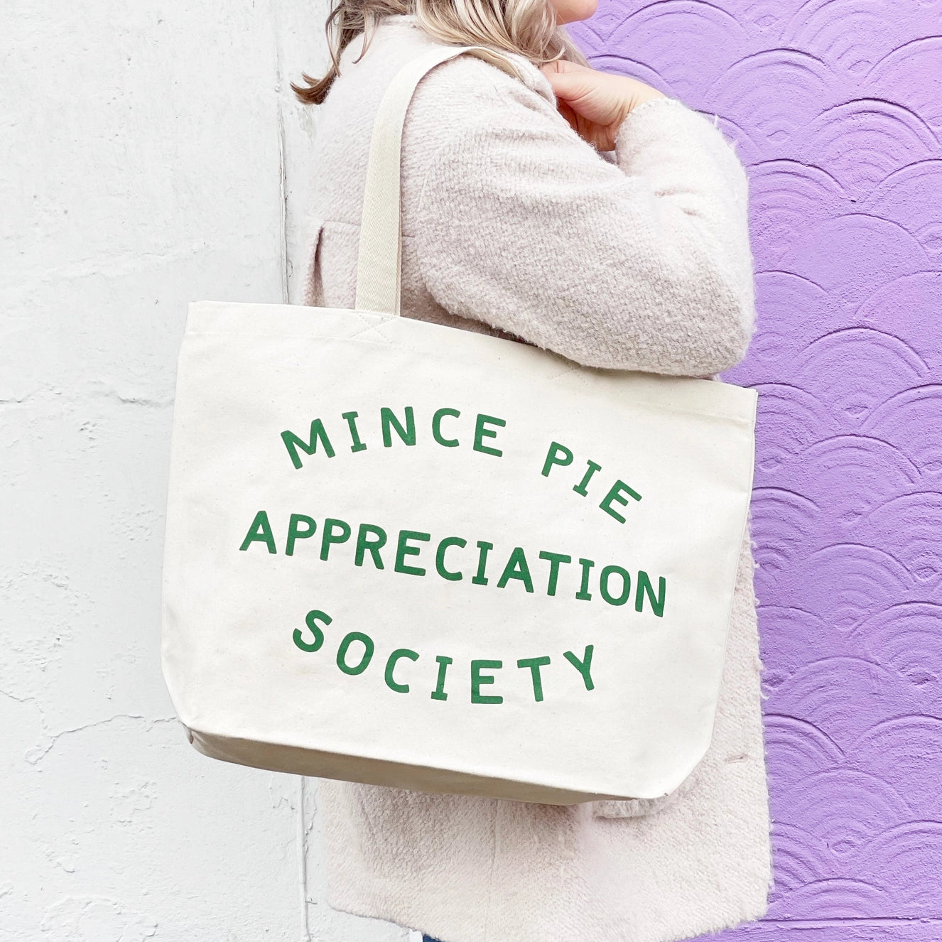 Mince Pie Appreciation Society Tote Bag - Canvas
