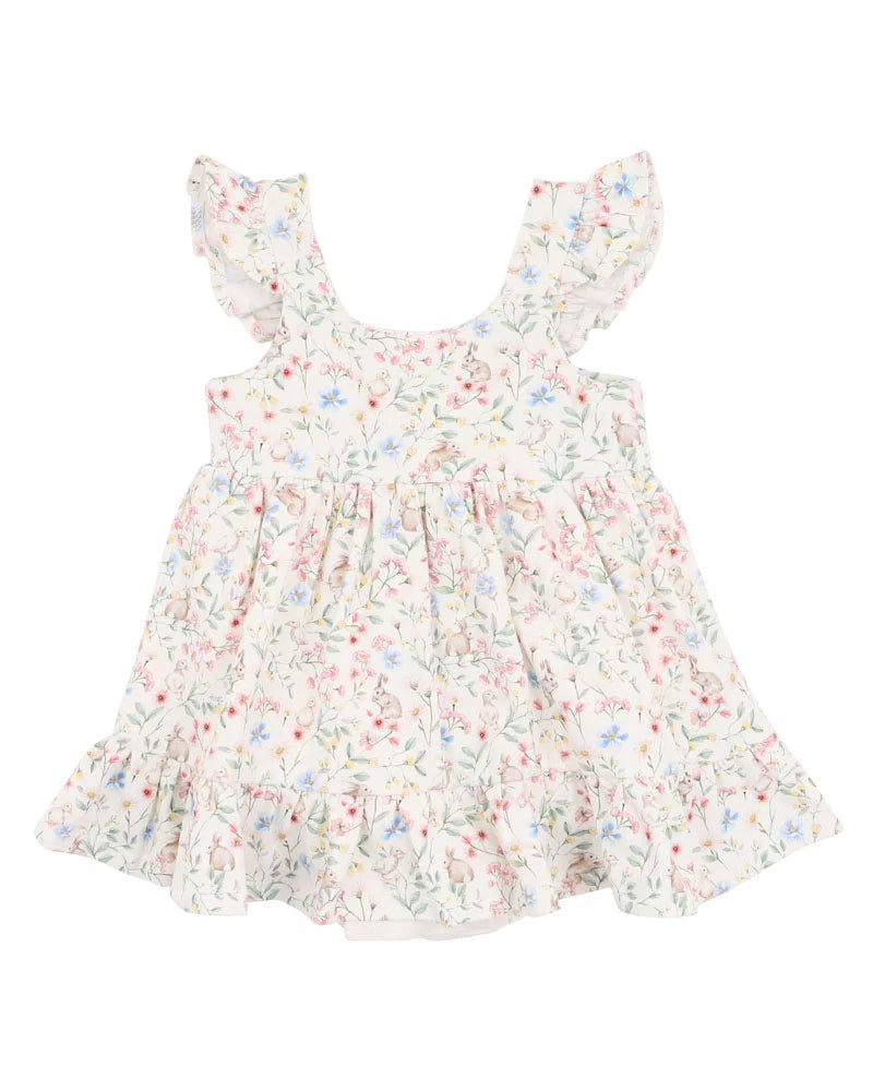 BONNIE PRINT ORGANIC OVERLAY DRESS