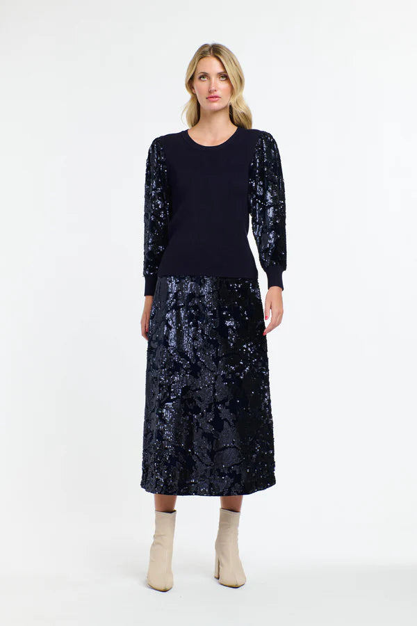 Date Night Top Navy