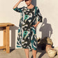 Curve Seam Print Dress