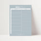 Meal Planner Magnet - Sky Blue