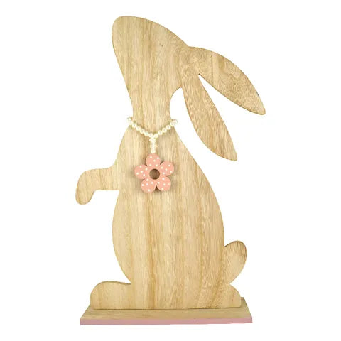 Wooden Bunny Deco 31x50cm