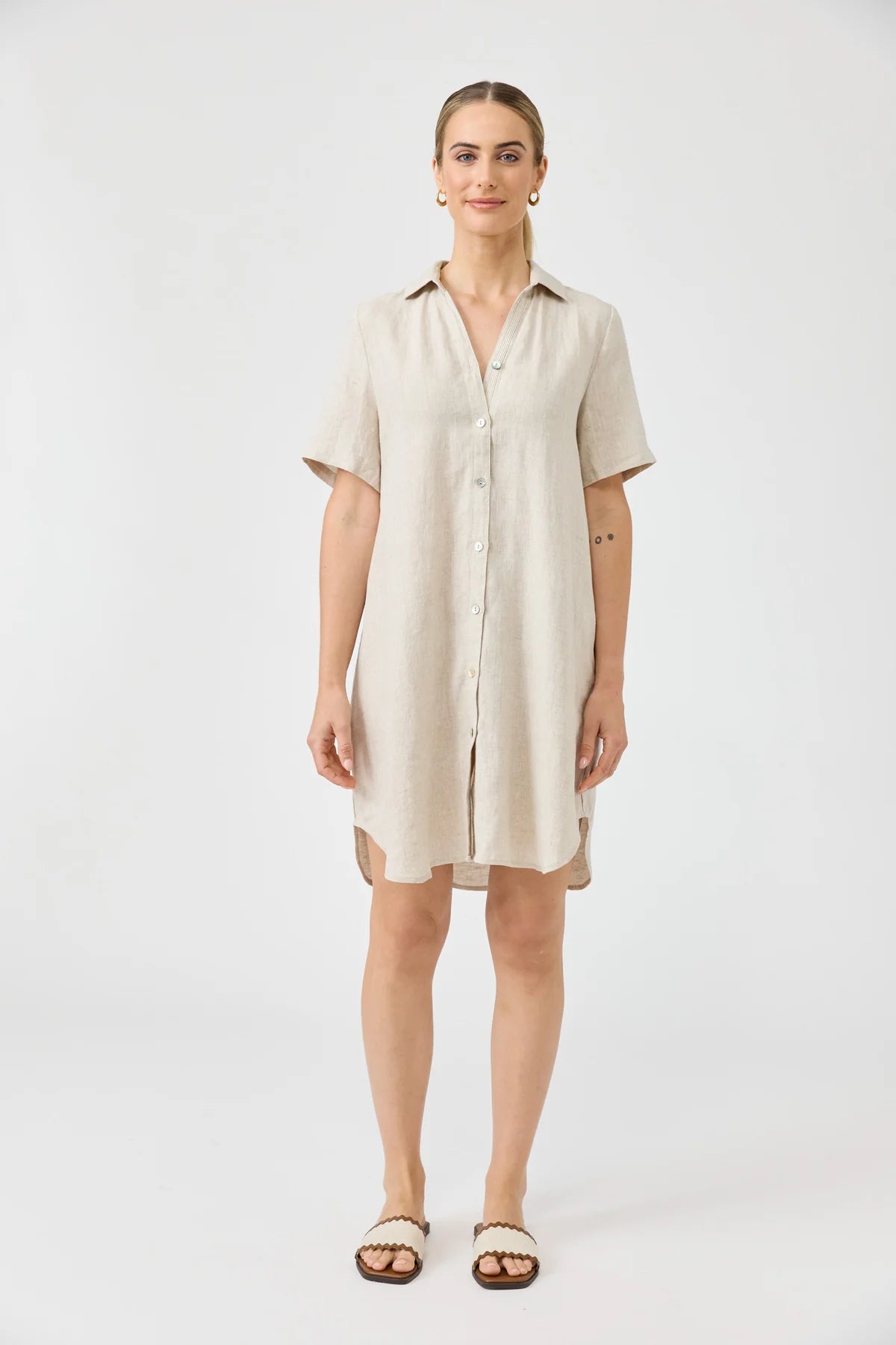Studio Short Shirt Dress Dune