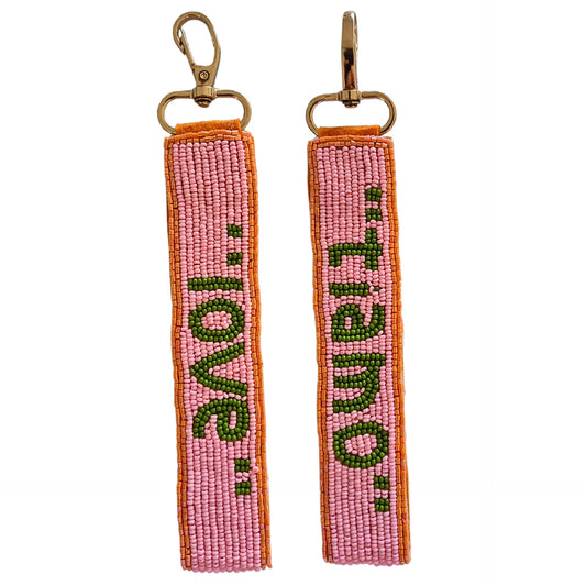 Pink Green Orange Tiamo Love Keychain