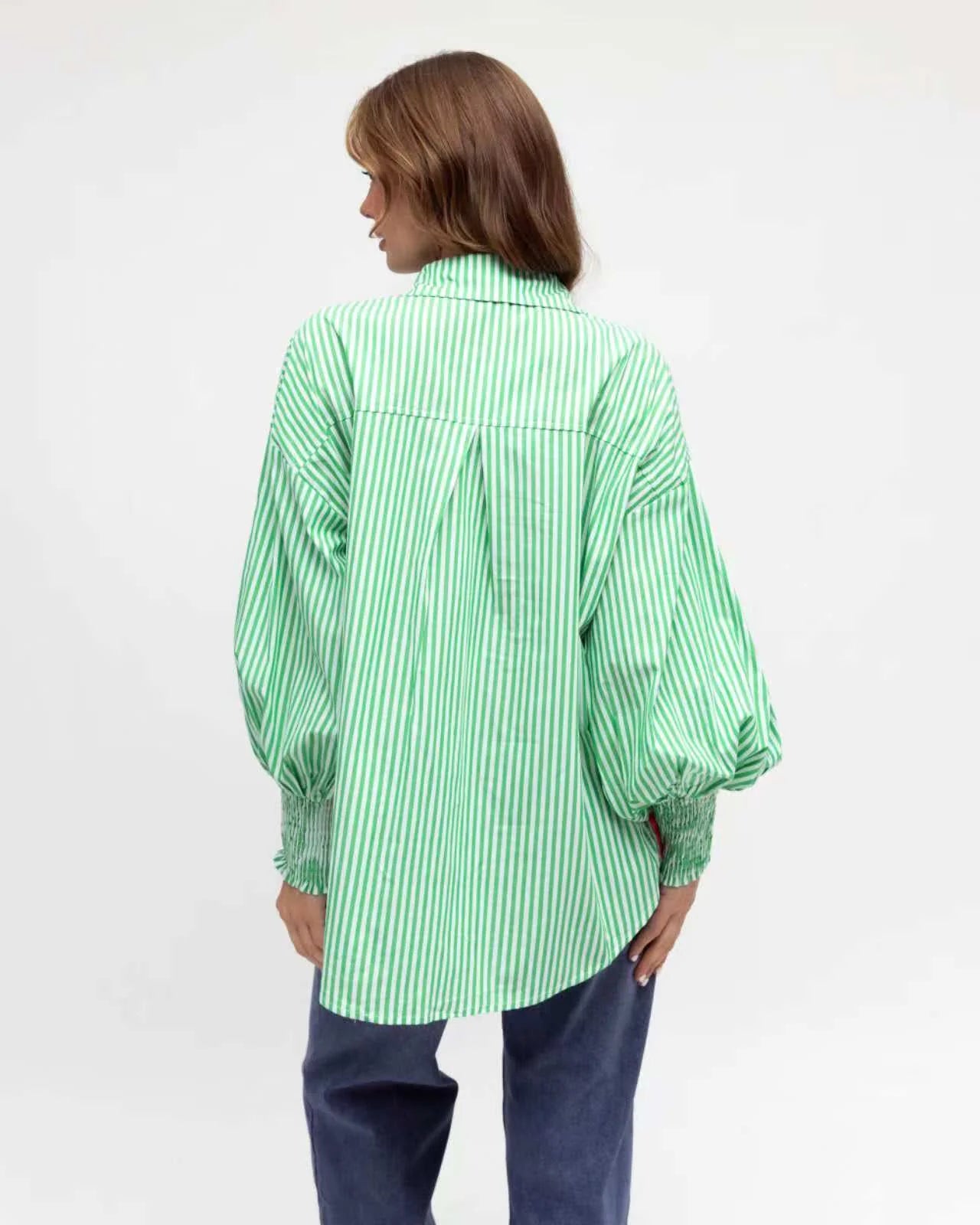 Stella Shirt Green Stripe