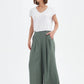 Pleat Front Palazzo Pant Petrol