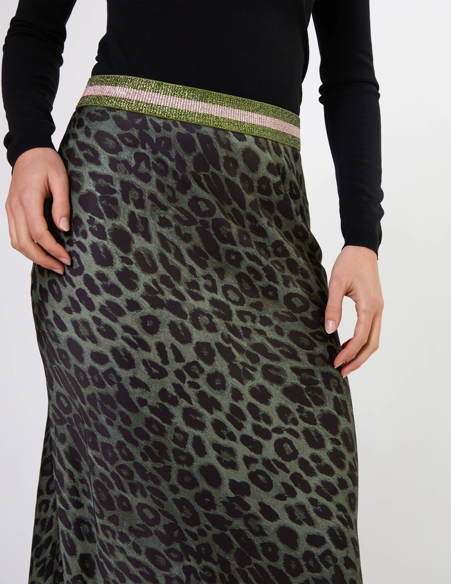 Bretta Skirt Khaki Leopard