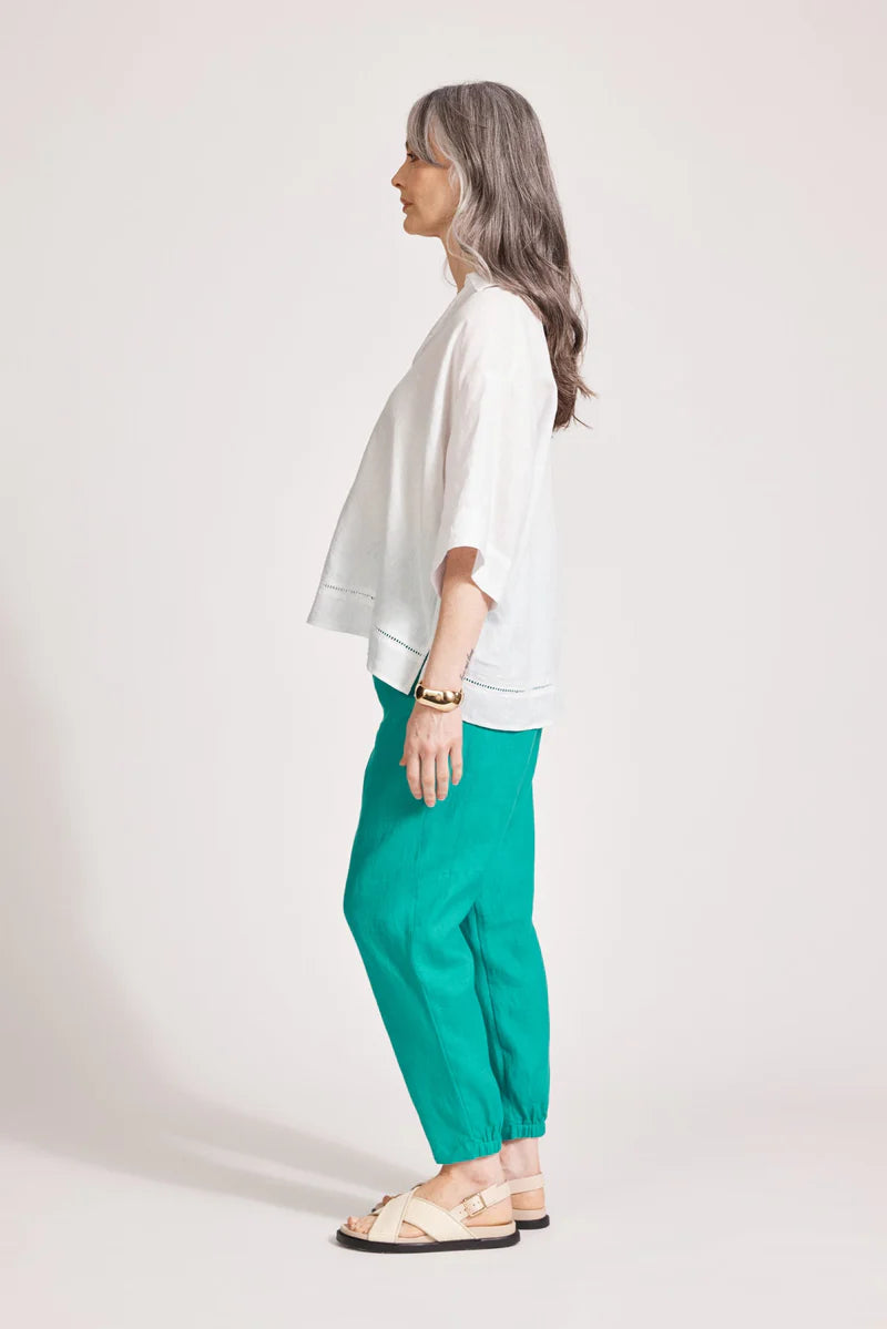 Miramar Collared Top White
