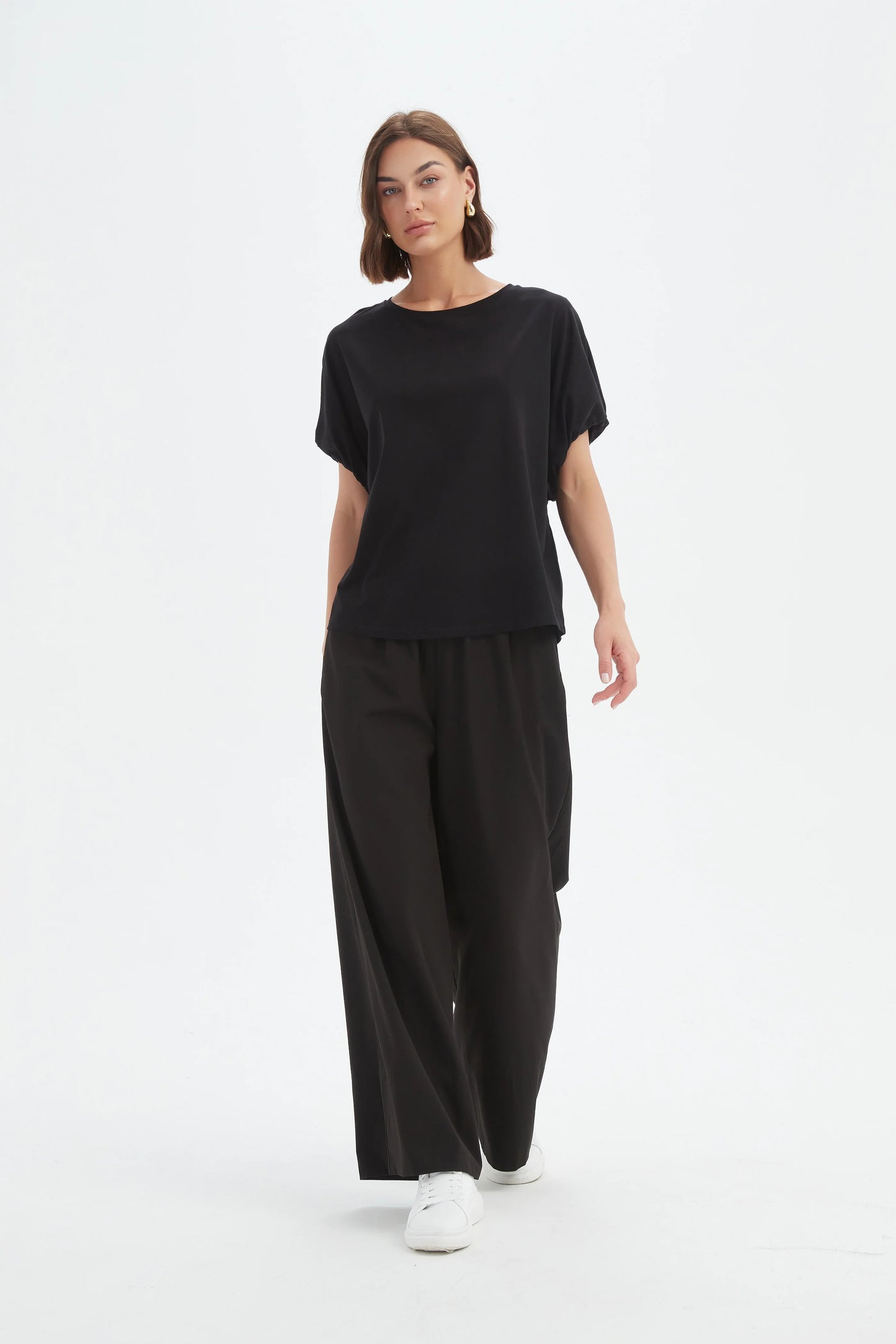 Bubble Sleeve Tee - Black