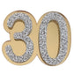 30 Birthday Brooch (Gold  / Silver)