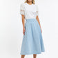 Alex Cotton Sleeve Tee - White