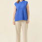 Miru Crew Knit Vest Cobalt