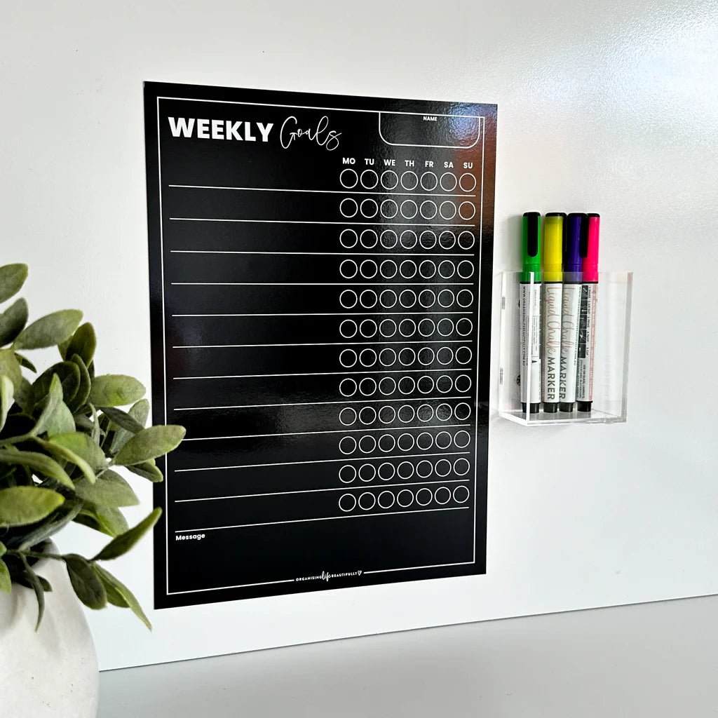 Kids Reward / Chore Chart A4 Magnet - Black