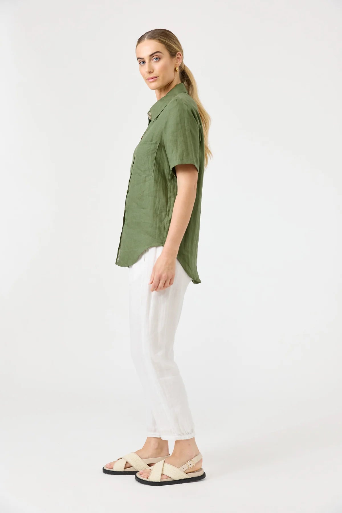 Studio Short Sleeve Shirt Olive