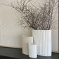 Ripple Oval Vase Snow Small