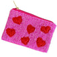 Love Hearts Beaded Coin Purse