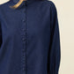 Sloane Denim Frill Shirt Indigo