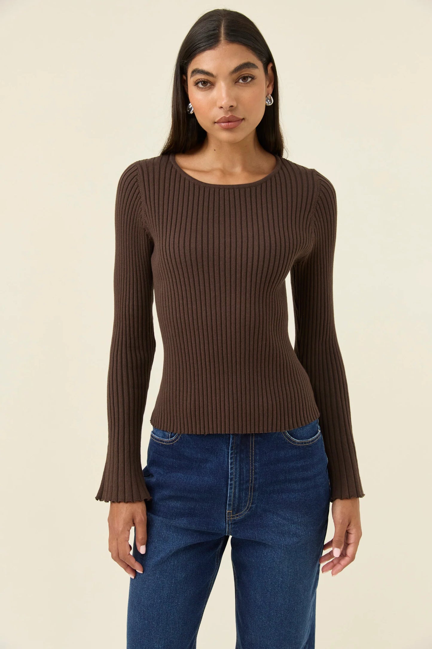 Darby Knit Top Chocolate