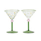Lulu Set of 2 Cocktail Glass 11x16.5cm Green