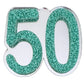 50 Birthday Brooch (Silver / Green)