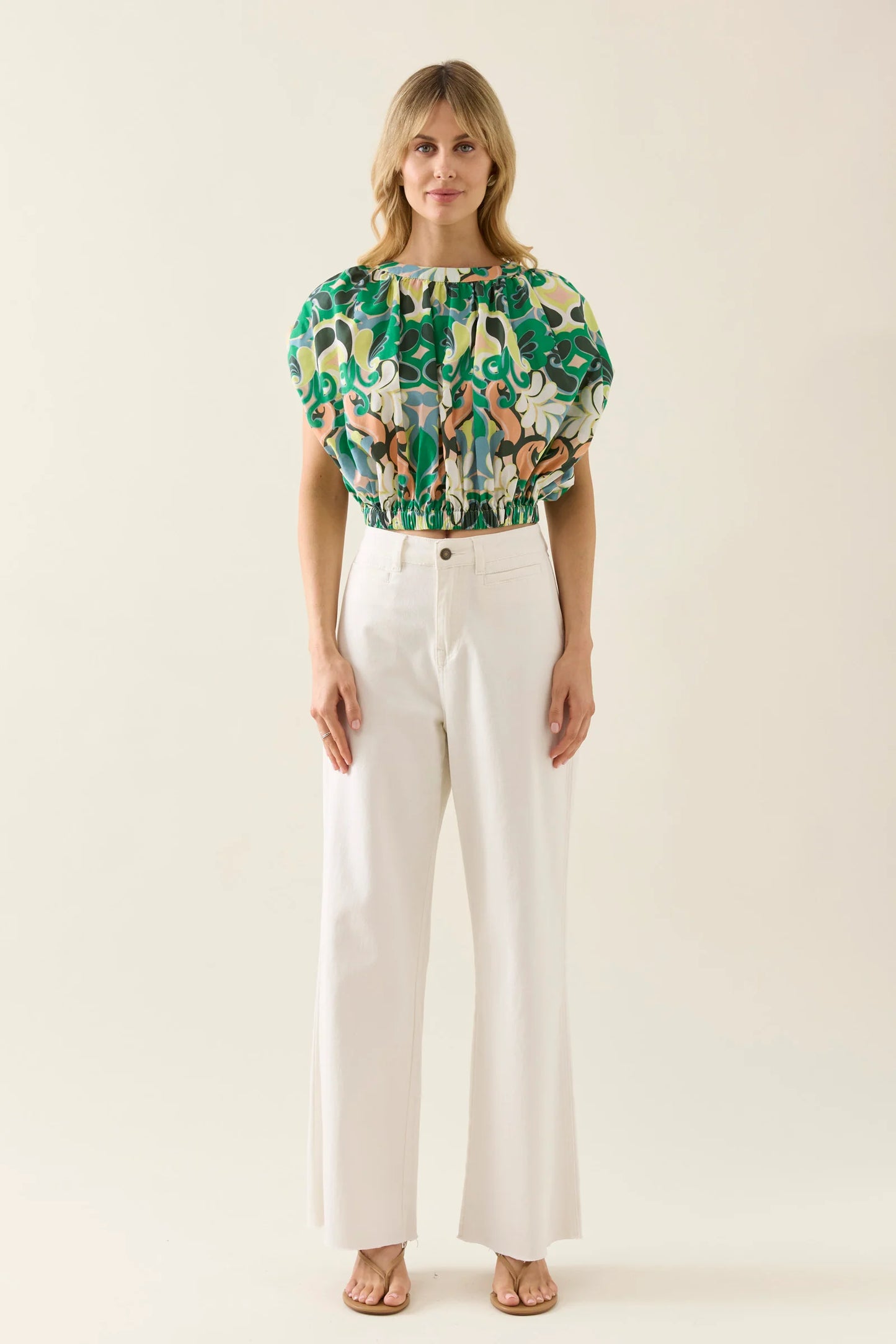 Aurora Reversible Crop Top - Paisley